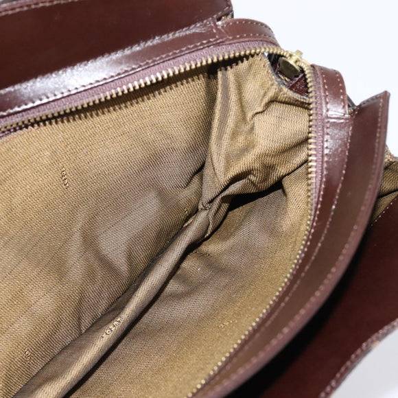 FENDI Zucca Canvas Hand Bag Black Gold Tone Auth ka6679V
