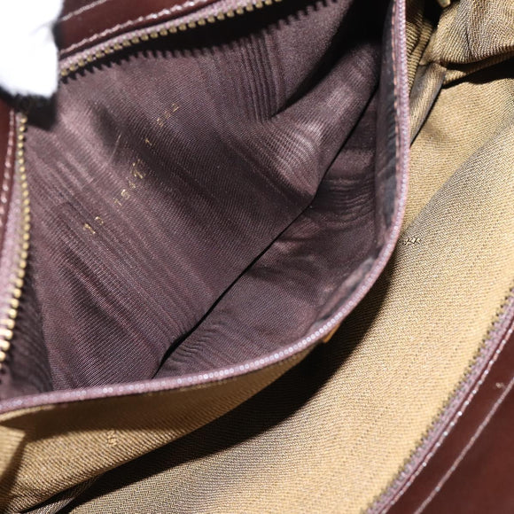 FENDI Zucca Canvas Hand Bag Black Gold Tone Auth ka6679V