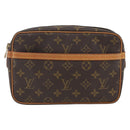 LOUIS VUITTON Monogram Compiegne 23 Clutch Bag M51847 LV Auth ka668-2