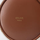 CELINE Triomphe Shoulder Bag PVC Leather White Gold Tone Auth ka6681A-15