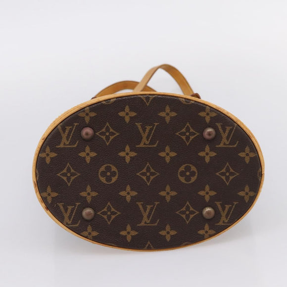 LOUIS VUITTON Monogram Bucket PM Shoulder Bag M42238 LV Auth ka6682