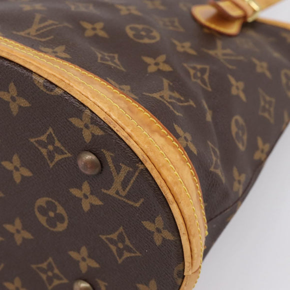 LOUIS VUITTON Monogram Bucket PM Shoulder Bag M42238 LV Auth ka6682