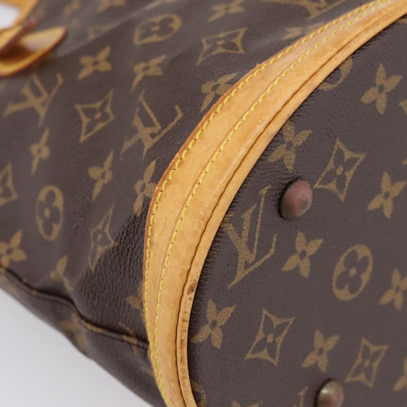 LOUIS VUITTON Monogram Bucket PM Shoulder Bag M42238 LV Auth ka6682