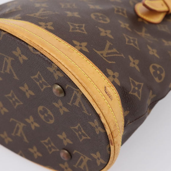 LOUIS VUITTON Monogram Bucket PM Shoulder Bag M42238 LV Auth ka6682