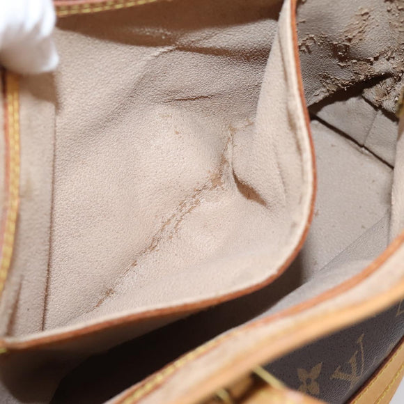 LOUIS VUITTON Monogram Bucket PM Shoulder Bag M42238 LV Auth ka6682
