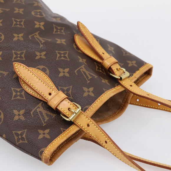 LOUIS VUITTON Monogram Bucket PM Shoulder Bag M42238 LV Auth ka6682