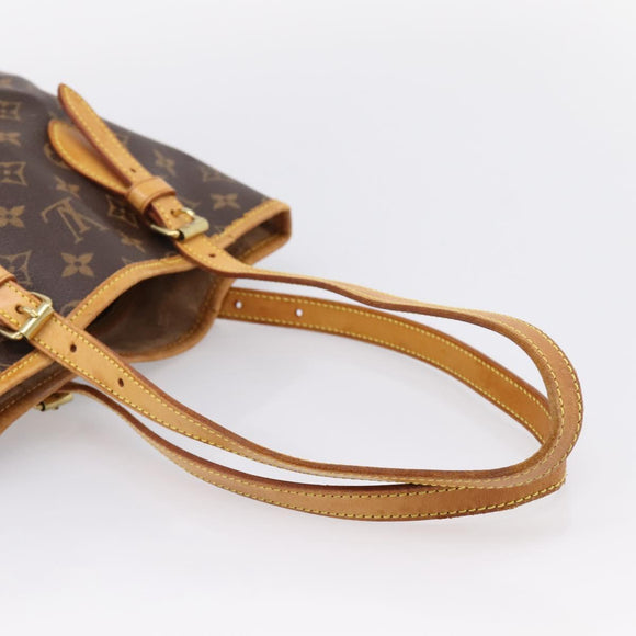 LOUIS VUITTON Monogram Bucket PM Shoulder Bag M42238 LV Auth ka6682