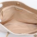 CHANEL Luxury Line Chain Tote Bag Leather Silver Gold Tone CC Auth ka6683-17