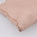 FENDI Celeria Shoulder Bag Leather Beige Silver 8BT093 Auth ka6684-18