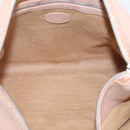 FENDI Celeria Shoulder Bag Leather Beige Silver 8BT093 Auth ka6684-11