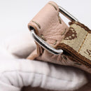 FENDI Celeria Shoulder Bag Leather Beige Silver 8BT093 Auth ka6684-8