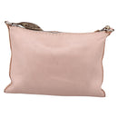 FENDI Celeria Shoulder Bag Leather Beige Silver 8BT093 Auth ka6684-2