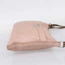 FENDI Celeria Shoulder Bag Leather Beige Silver 8BT093 Auth ka6684-4