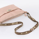FENDI Celeria Shoulder Bag Leather Beige Silver 8BT093 Auth ka6684-7