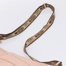 FENDI Celeria Shoulder Bag Leather Beige Silver 8BT093 Auth ka6684-14