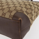 GUCCI GG Canvas Tote Bag Beige Gold 002 1199 Auth ka669-14