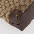 GUCCI GG Canvas Tote Bag Beige Gold 002 1199 Auth ka669-15