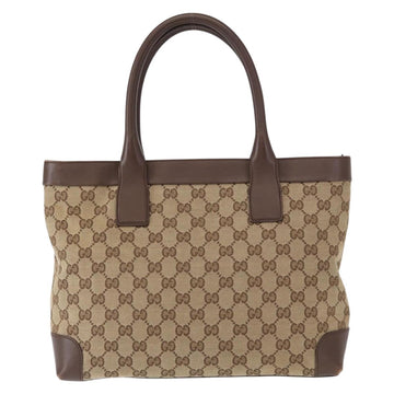 GUCCI GG Canvas Tote Bag Beige Gold 002 1199 Auth ka669 - 0