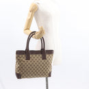 GUCCI GG Canvas Tote Bag Beige Gold 002 1199 Auth ka669-22