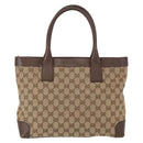 GUCCI GG Canvas Tote Bag Beige Gold 002 1199 Auth ka669-2