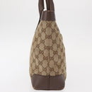 GUCCI GG Canvas Tote Bag Beige Gold 002 1199 Auth ka669-3