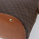 CELINE Macadam Hand Bag PVC 2way Brown Gold Tone Auth ka6693-13