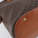 CELINE Macadam Hand Bag PVC 2way Brown Gold Tone Auth ka6693-14