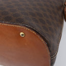 CELINE Macadam Hand Bag PVC 2way Brown Gold Tone Auth ka6693-15