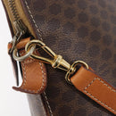 CELINE Macadam Hand Bag PVC 2way Brown Gold Tone Auth ka6693-18