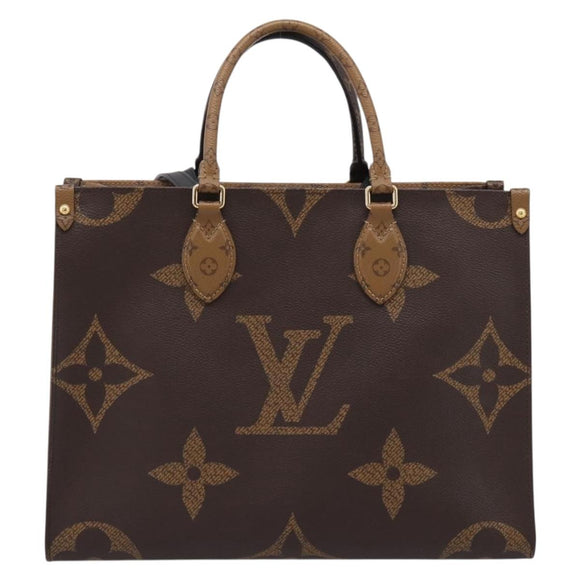 LOUIS VUITTON Monogram Reverse Giant On The Go MM Tote Bag M45321 Auth ka6696M