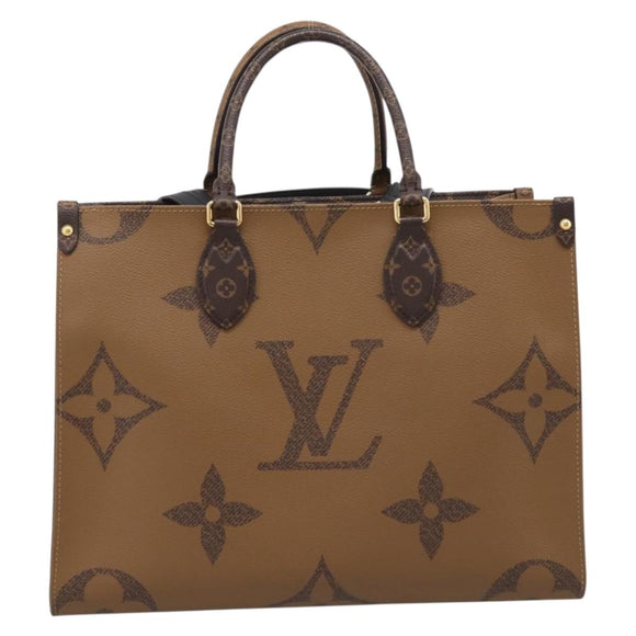 LOUIS VUITTON Monogram Reverse Giant On The Go MM Tote Bag M45321 Auth ka6696M