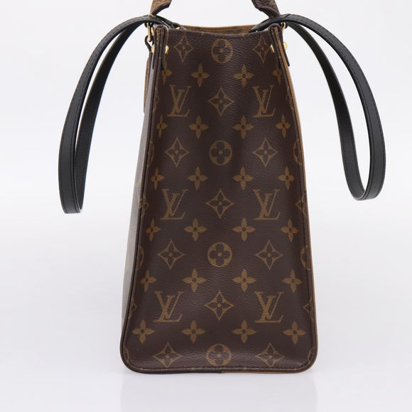 LOUIS VUITTON Monogram Reverse Giant On The Go MM Tote Bag M45321 Auth ka6696M