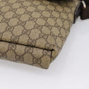 GUCCI GG Supreme Shoulder Bag PVC Beige Silver 223666 Auth ka6698-9