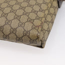 GUCCI GG Supreme Shoulder Bag PVC Beige Silver 223666 Auth ka6698-15
