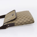 GUCCI GG Supreme Shoulder Bag PVC Beige Silver 223666 Auth ka6698-3