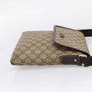 GUCCI GG Supreme Shoulder Bag PVC Beige Silver 223666 Auth ka6698-4