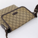 GUCCI GG Supreme Shoulder Bag PVC Beige Silver 223666 Auth ka6698-6