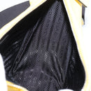 PRADA Triangle Shoulder Bag Leather Yellow Silver Auth ka6699M-19