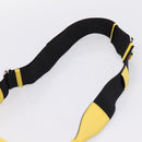 PRADA Triangle Shoulder Bag Leather Yellow Silver Auth ka6699M-8