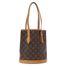 LOUIS VUITTON Monogram Bucket PM Shoulder Bag M42238 LV Auth ka670-1