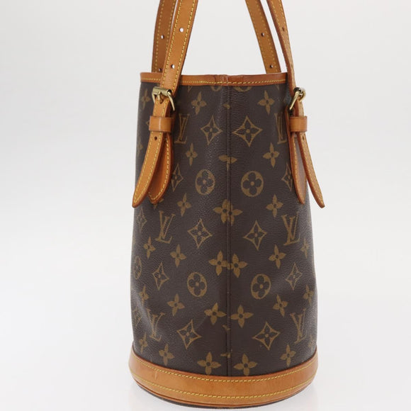 LOUIS VUITTON Monogram Bucket PM Shoulder Bag M42238 LV Auth ka670