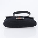 FENDI Zucca Canvas Mamma Baguette Shoulder Bag Black Silver 7VA472 Auth ka6701M-5