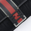 FENDI Zucca Canvas Mamma Baguette Shoulder Bag Black Silver 7VA472 Auth ka6701M-19