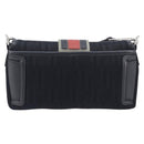 FENDI Zucca Canvas Mamma Baguette Shoulder Bag Black Silver 7VA472 Auth ka6701M-2