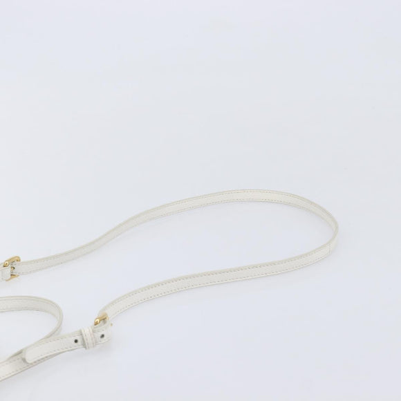 Miu Miu Wicker Hand Bag Raffia 2way White Gold Tone Auth ka6703M
