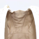 Miu Miu Wicker Hand Bag Raffia 2way White Gold Tone Auth ka6703M-27