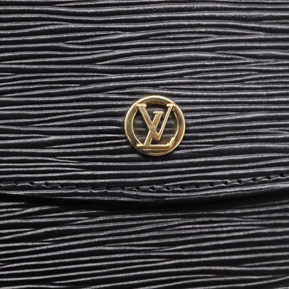 LOUIS VUITTON Epi Montaigne 27 Clutch Bag Black M52652 LV Auth ka6704