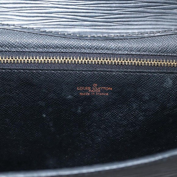 LOUIS VUITTON Epi Montaigne 27 Clutch Bag Black M52652 LV Auth ka6704