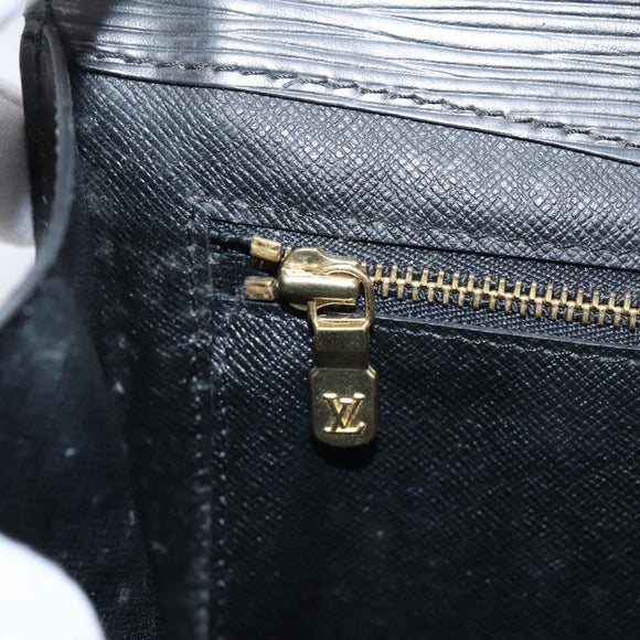 LOUIS VUITTON Epi Montaigne 27 Clutch Bag Black M52652 LV Auth ka6704