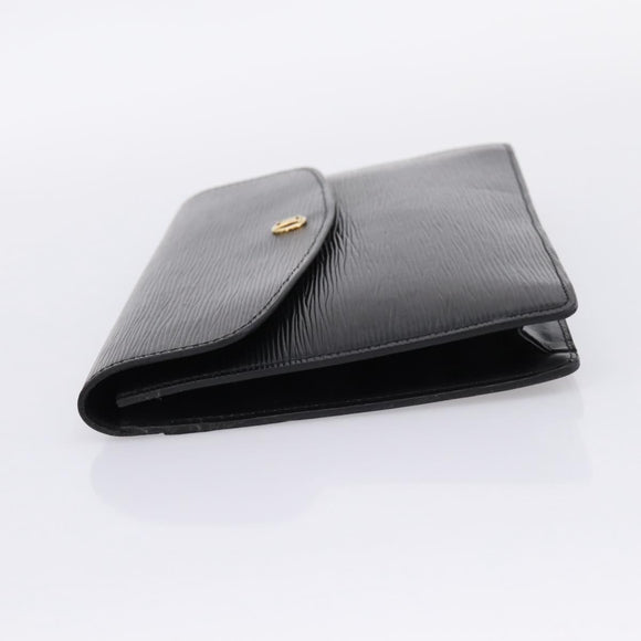 LOUIS VUITTON Epi Montaigne 27 Clutch Bag Black M52652 LV Auth ka6704